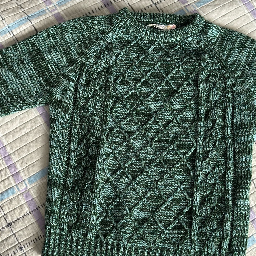 Vintage Sears Green Knit Sweater